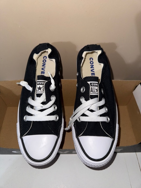 Converse Shoes - Converse Black and White Low Top Canvas Sneakers